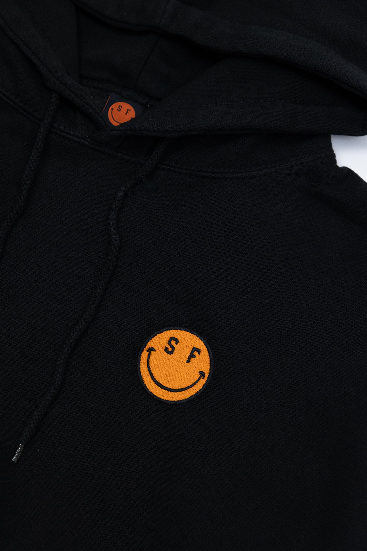 Orange Smile Black Hoodie