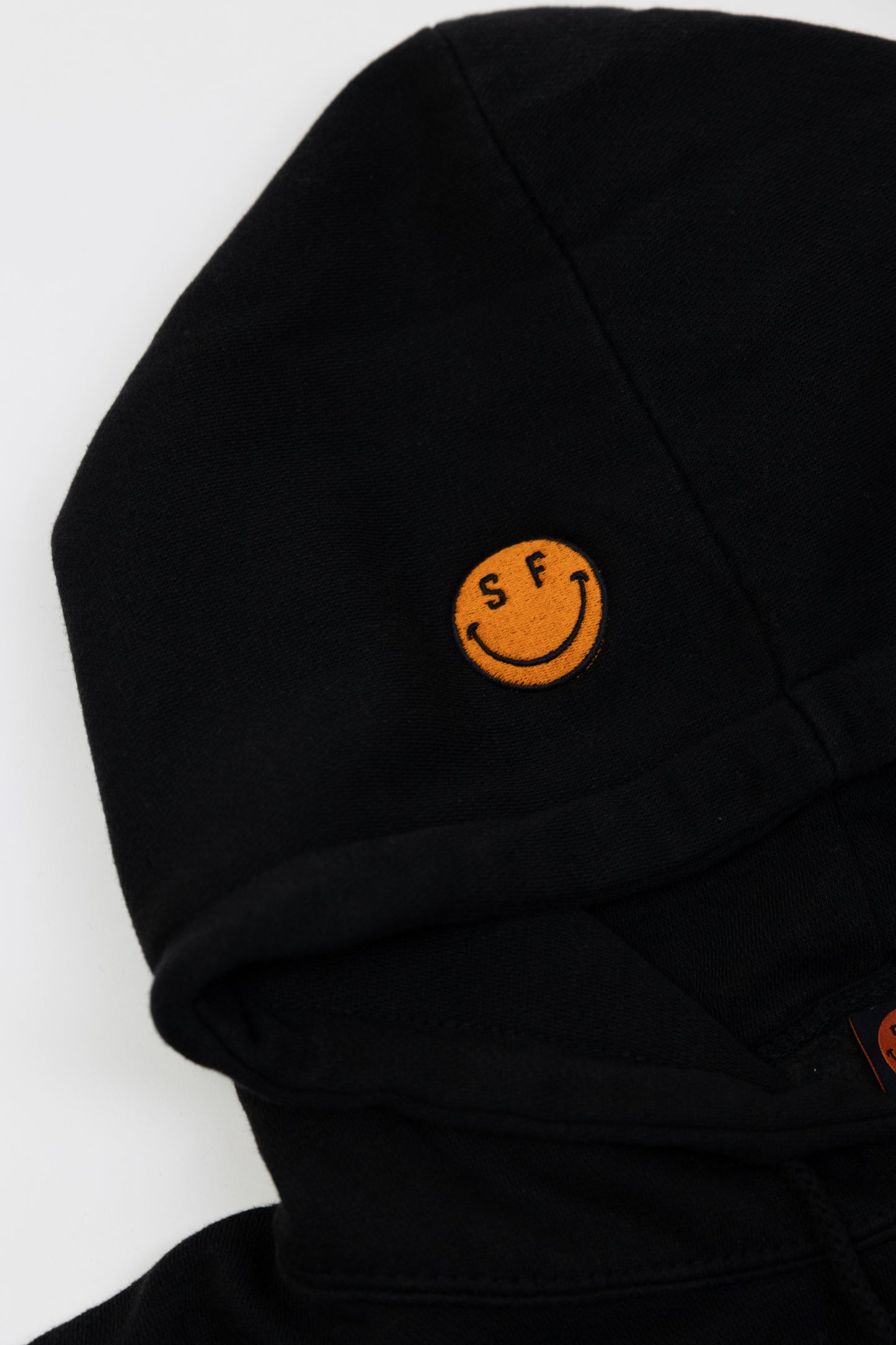 Orange Smile Black Hoodie