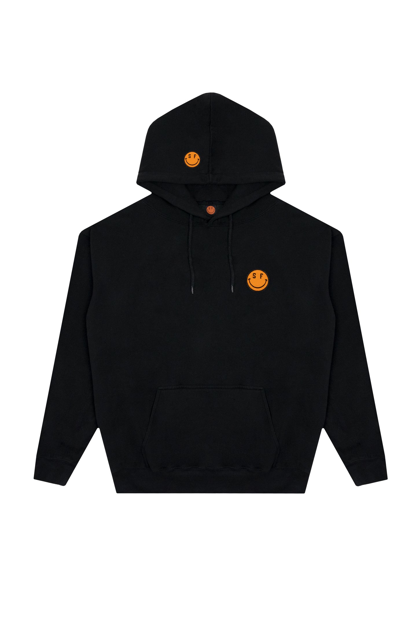 Orange Smile Black Hoodie