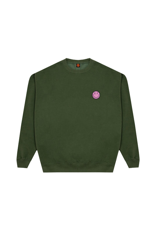 Pink Smile Olive Crew