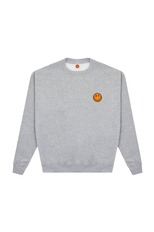 Orange Smile Grey Crew