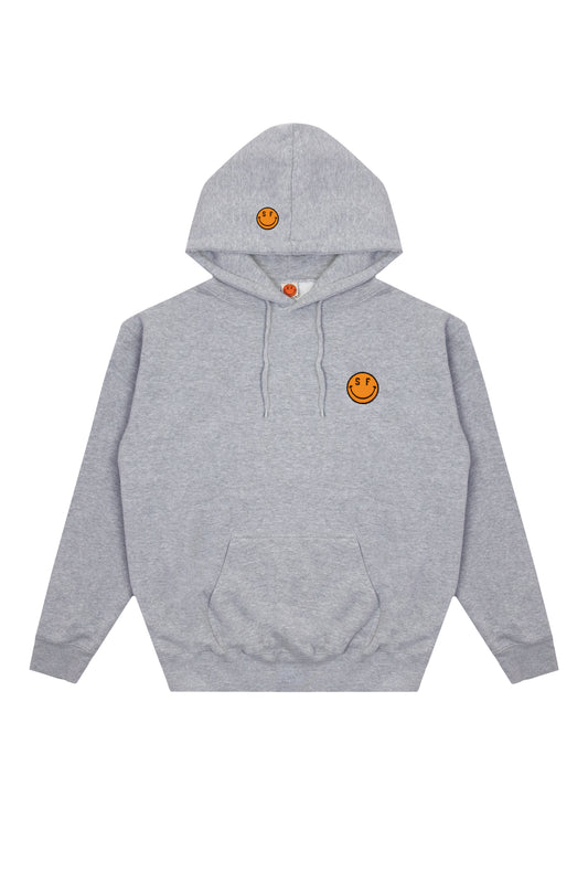 Orange Smile Grey Hoodie
