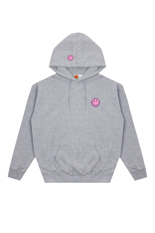 Pink Smile SF Grey Hoodie